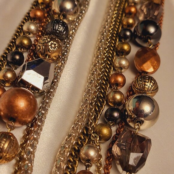 BOHO ~ Very Long, 6 Unique Strand Necklace ~ Very Good Condition - Picture 5 of 6